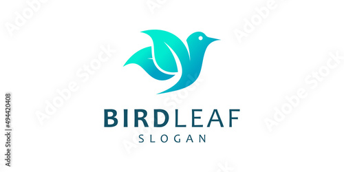 Illustration Bird Leaf Wing Fly Freedom Nature Organic Animal Abstract Simple Vector Logo Design