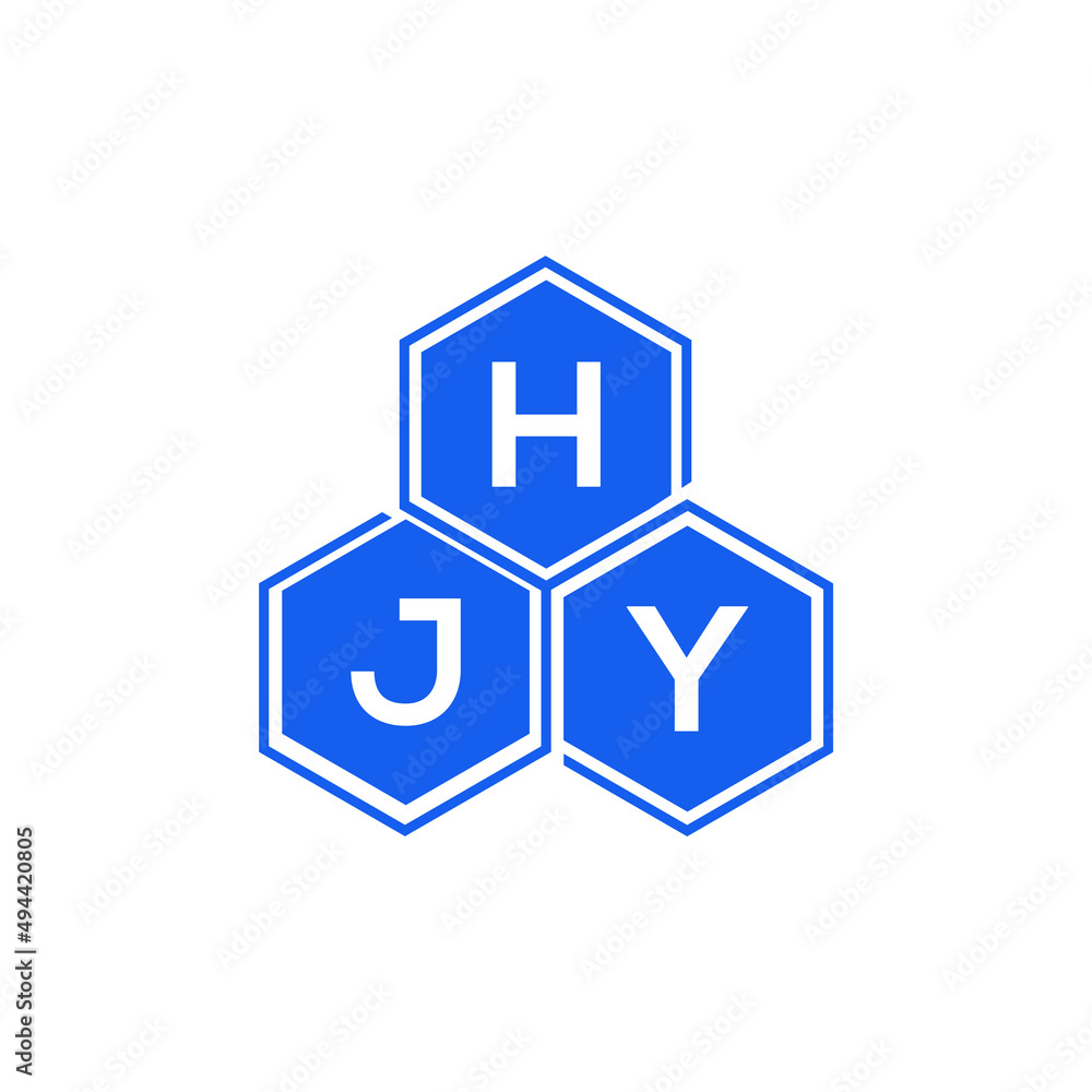 HJY letter logo design on black background. HJY creative initials letter logo concept. HJY letter design. 