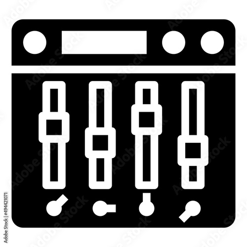 AUDIO MIX glyph icon,linear,outline,graphic,illustration
