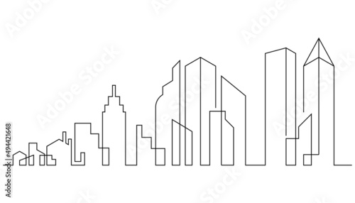 City skyline flat design
