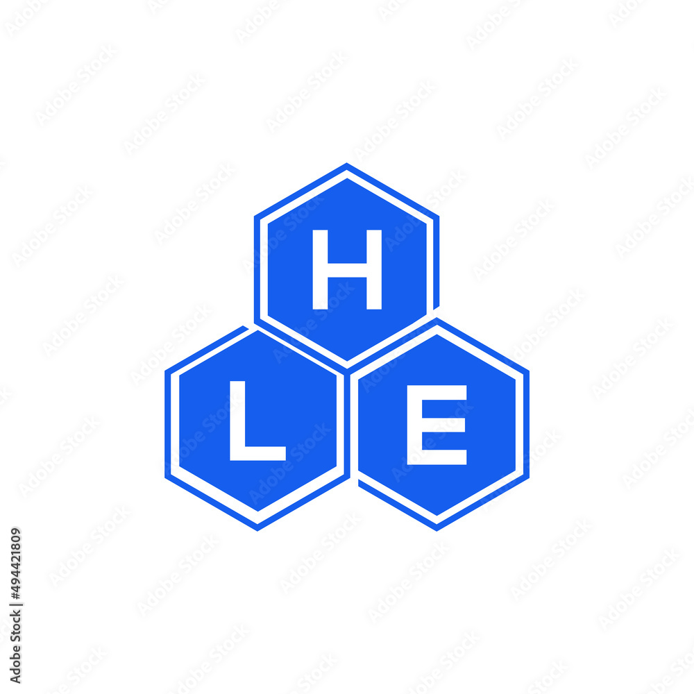 HLE letter logo design on black background. HLE  creative initials letter logo concept. HLE letter design.
