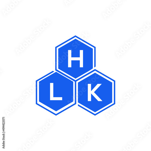 HLK letter logo design on black background. HLK  creative initials letter logo concept. HLK letter design. © Faisal