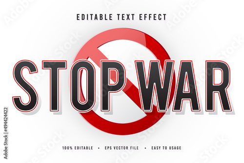 decorative stop war Font and Alphabet vector