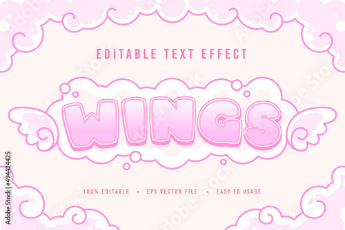 decorative wings Font and Alphabet vector