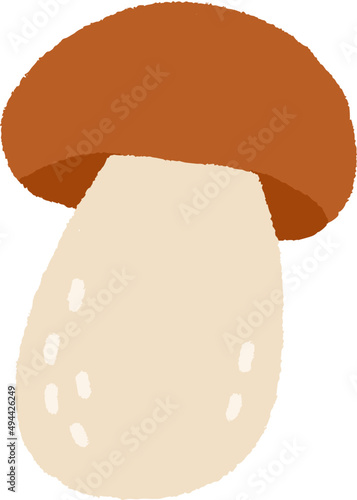 Mushroom Hand Drawn Cartoon Illustration