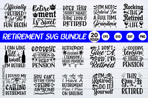 retirement svg bundle