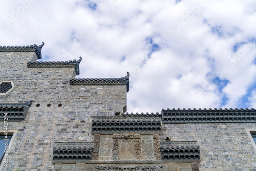 Chinese Ancient Architectural Roof Details of Hui Style