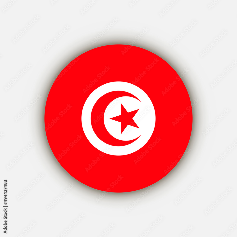 Country Tunisia. Tunisia flag. Vector illustration. Country Tunisia. Tunisia flag. Vector illustration.