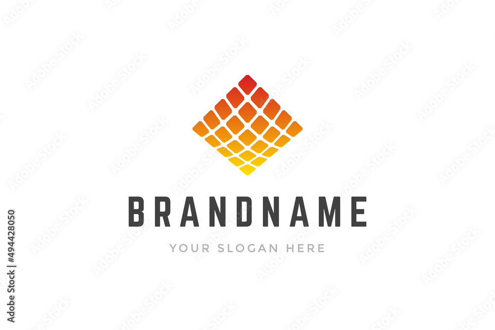 Abstract creative logo 3d geometric squares shape. Vector design element. Abstract creative logo 3d geometric squares shape. Vector design element.