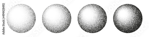 Foto Round shaped dotted objects, stipple elements