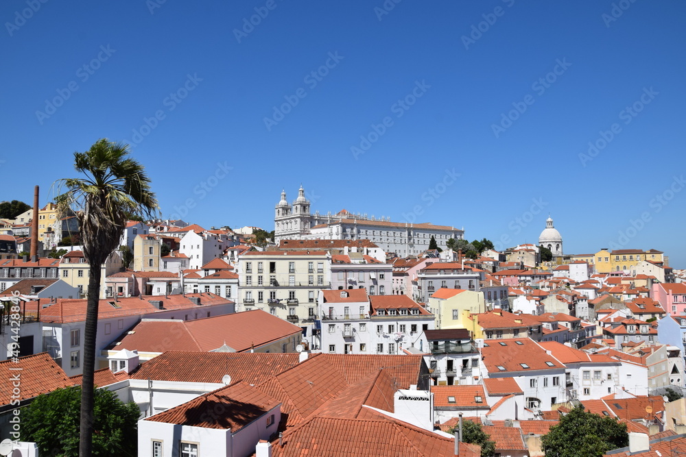 Lisbon from above panorama picture from the portuguese capital