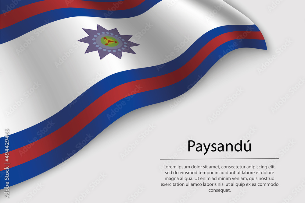 Wave flag of Paysandú is a state of Uruguay. Wave flag of Paysandú is a state of Uruguay.