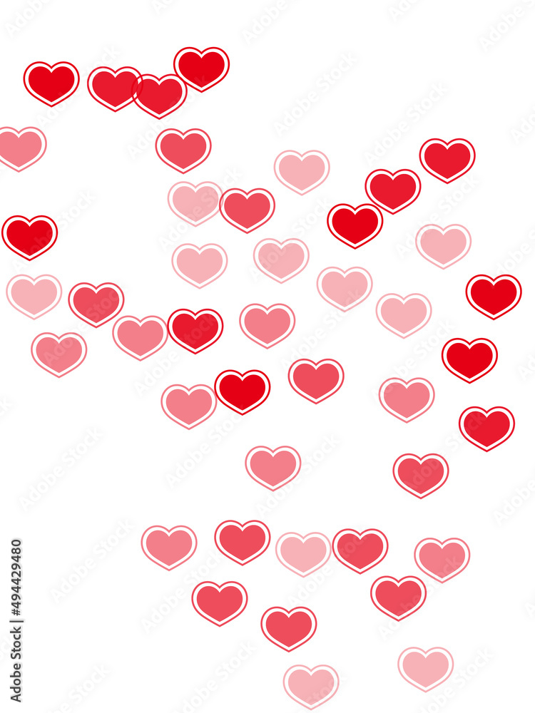 Beautiful red hearts falling vector illustration. Beautiful red hearts falling vector illustration.