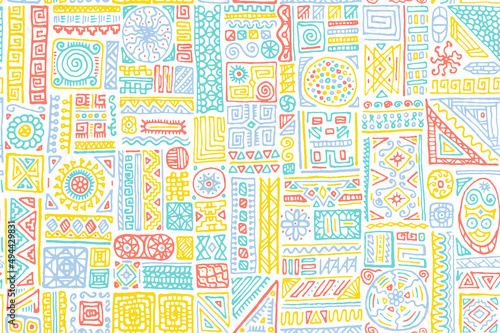 Traditional african vector seamless pattern design