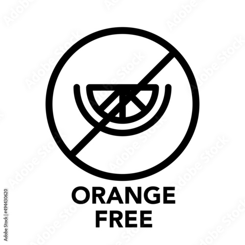 Round frame orange free icon, one of the food allergy icons set