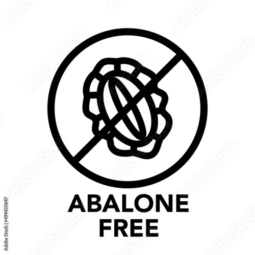 Round frame abalone free icon, one of the food allergy icons set
