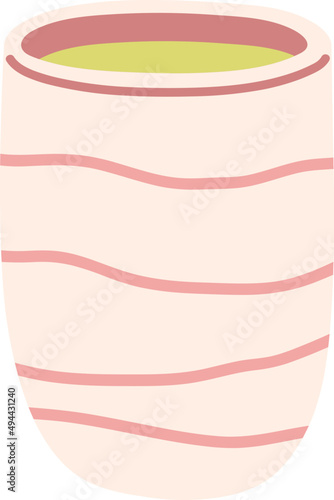 Cup of Herbal Tea Cartoon Illustration