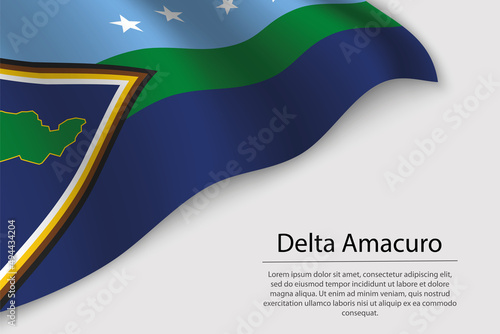 Wave flag of Delta Amacuro is a state of Venezuela photo