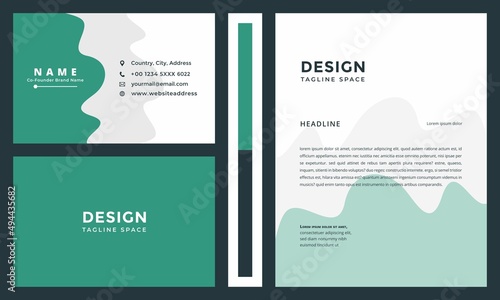 simple business card and letterhead design