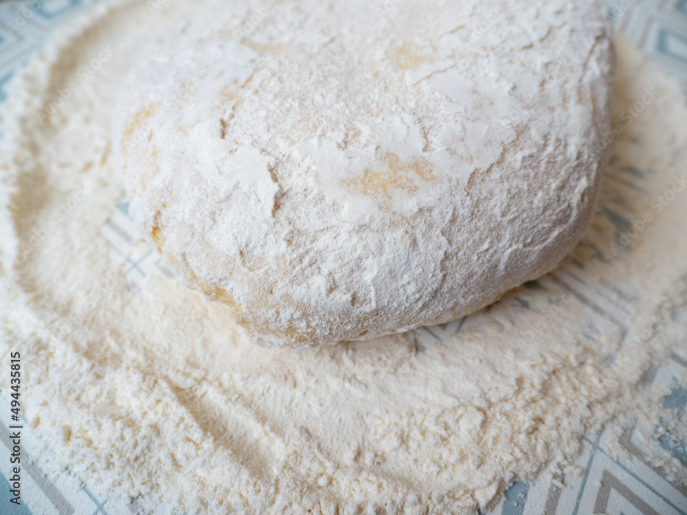 the process of making buns. Raw dough. the process of making buns. Raw dough.