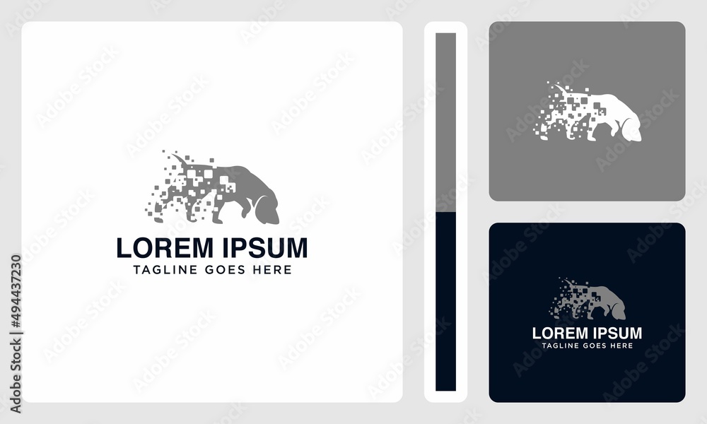 technology abstract dog logo technology abstract dog logo