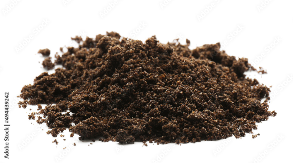 Pile of soil on white background. Fertile ground Pile of soil on white background. Fertile ground