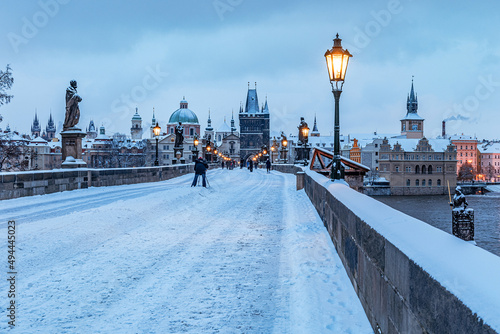 prague, architecture, church, tower, building, city, town, europe, cathedral, old, gothic, castle, travel, sky, czech, tourism, bridge, landmark, religion, urban, czech republic, snoư, winter, charles photo