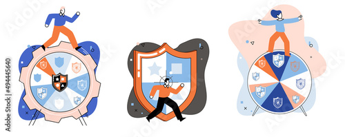 Confidence concept. Person has private conversation metaphor. Confidential communication. Trust property, reassuring partnerships, conviction. Protection of intellectual property. Confidential data