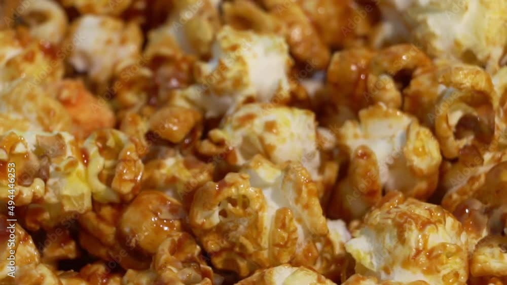 Popcorn Corn rotating background. Selective focus Popcorn Corn rotating background. Selective focus