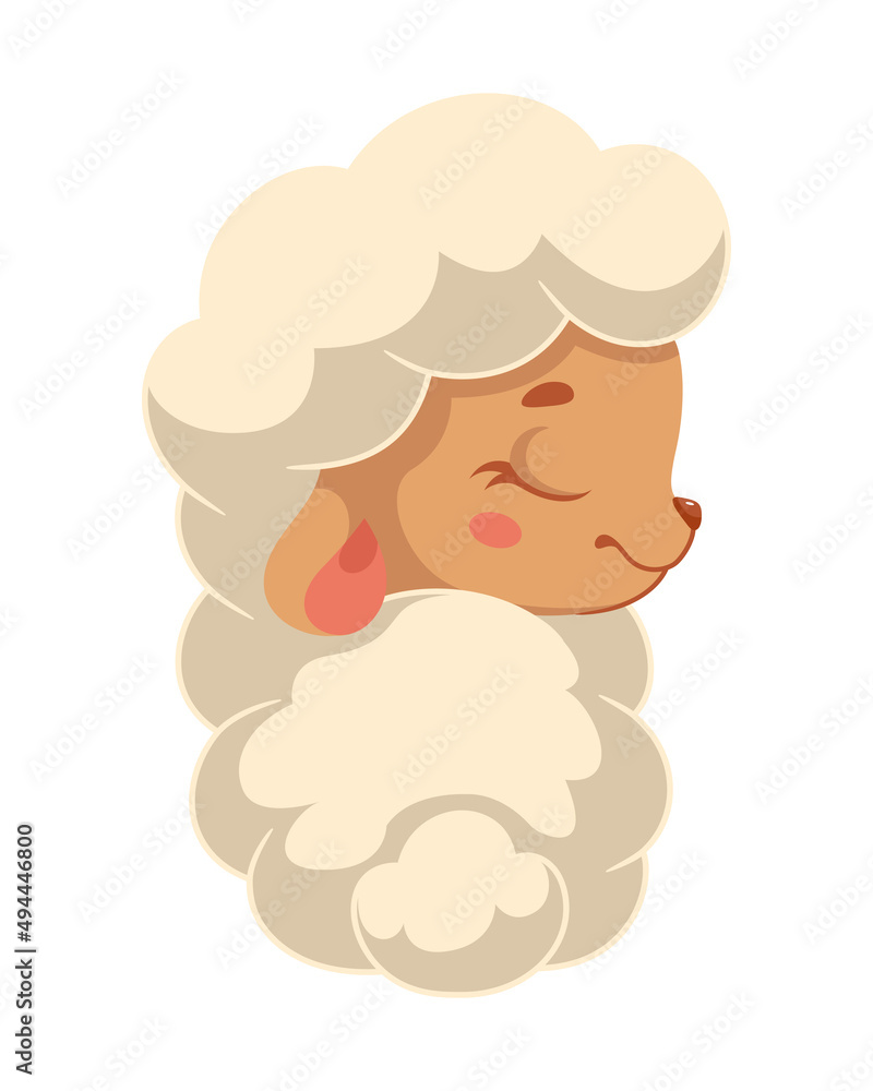 Little sheep cartoon vector illustration Little sheep cartoon vector illustration