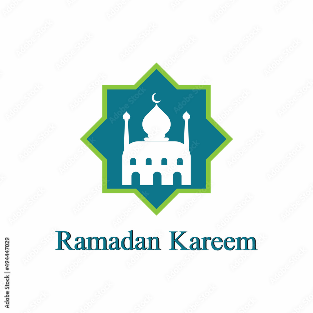 Fototapeta premium ramadhan logo background icon vector illustration