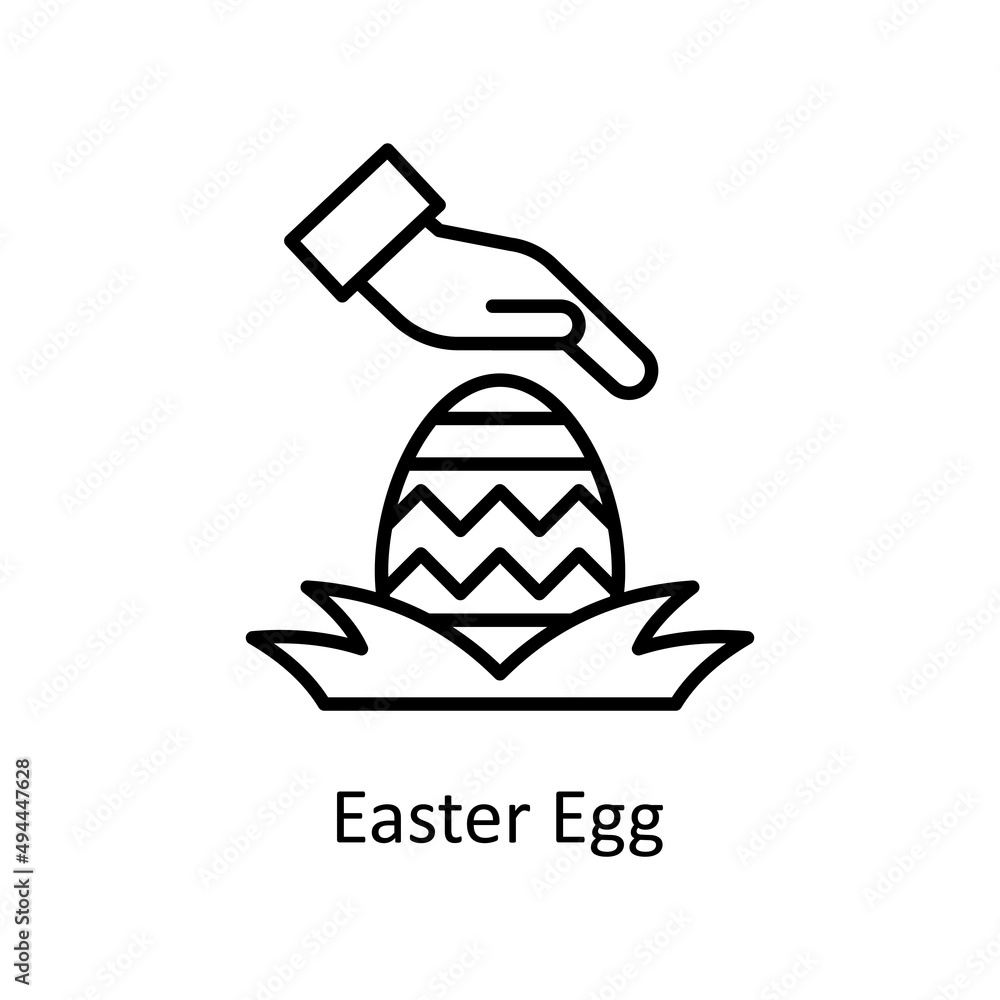 Easter Egg vector Outline Icon Design illustration. Easter Symbol on White background EPS 10 File Easter Egg vector Outline Icon Design illustration. Easter Symbol on White background EPS 10 File