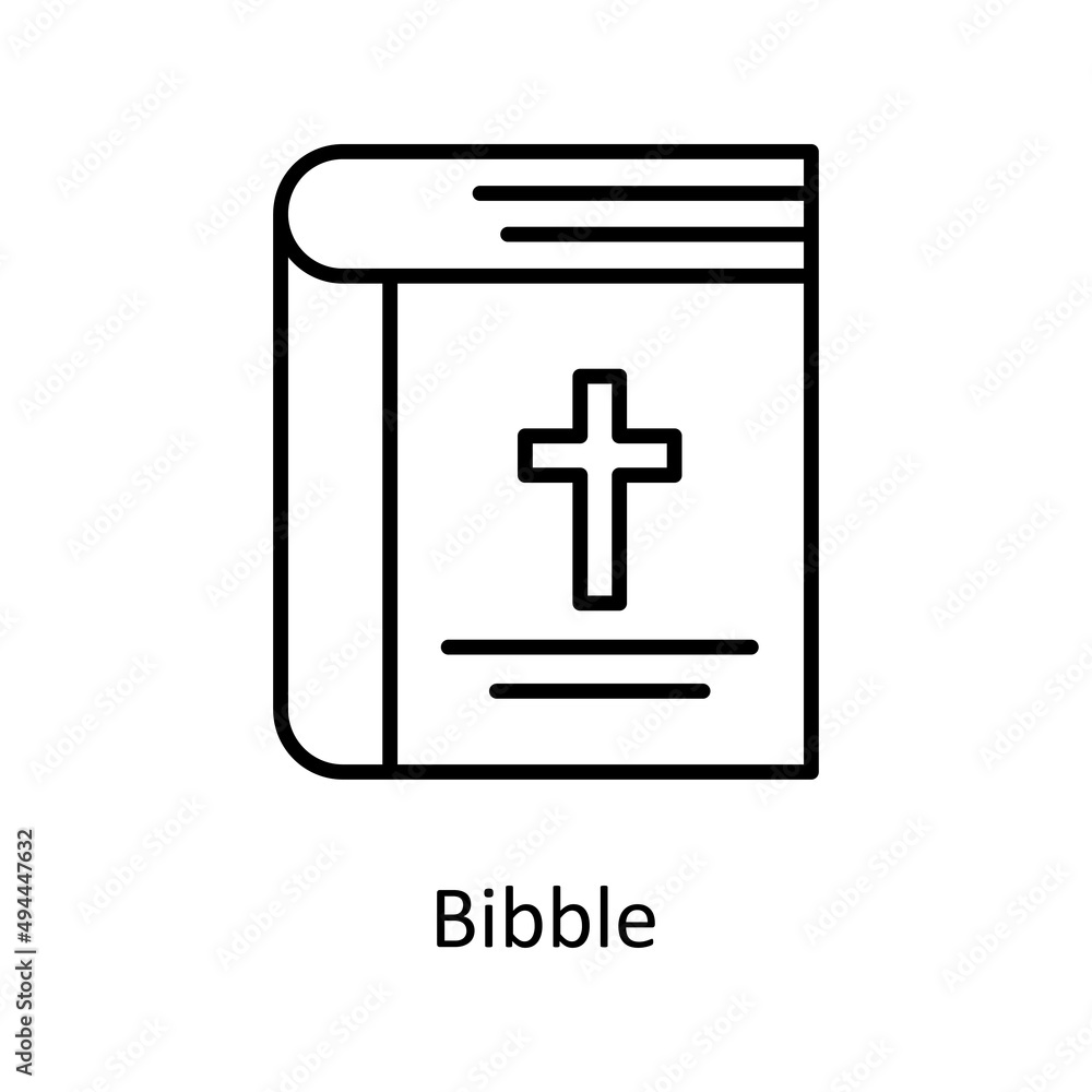 Bible vector Outline Icon Design illustration. Easter Symbol on White background EPS 10 File Bible vector Outline Icon Design illustration. Easter Symbol on White background EPS 10 File