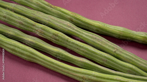 Drumstick image, some of peeled pieces of drumsticks. Drumstick or moringa is a very good and healthy vegetable.