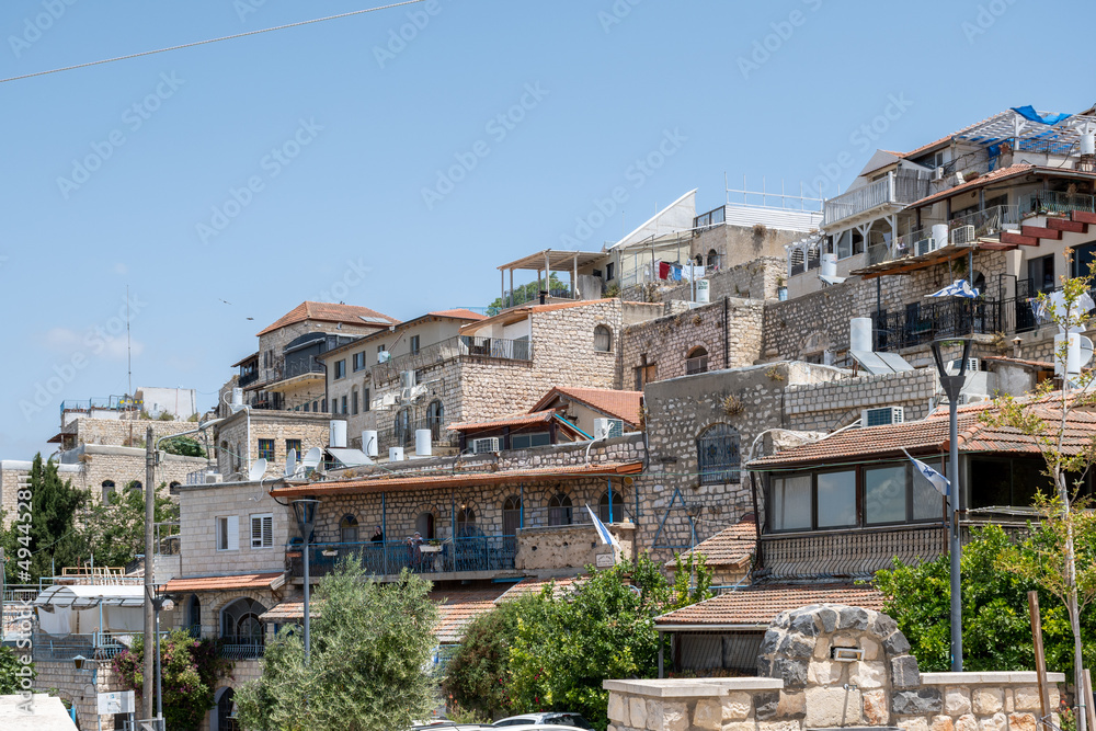 Tsfat, Israel - June 10, 2021: view on the Safed city