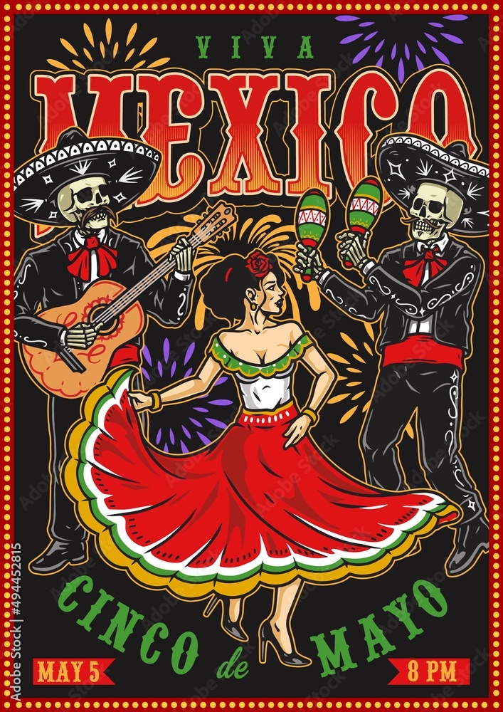 Obraz premium Cinco de Mayo festival banner