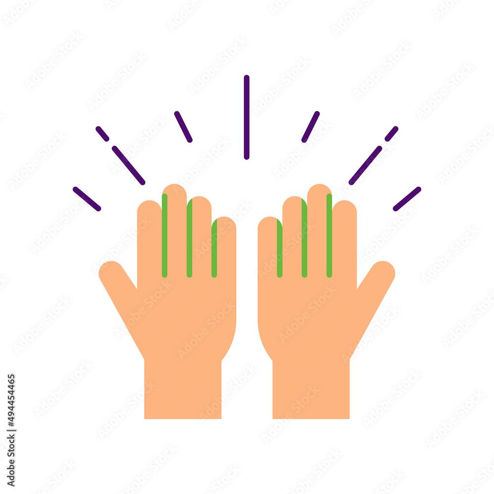 Obraz premium Easter Pray vector Flat Icon Design illustration. Easter Symbol on White background EPS 10 File