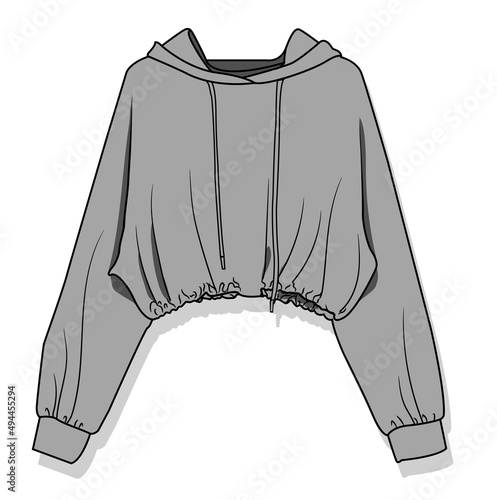 grey Sweater hoodie in vector illustration