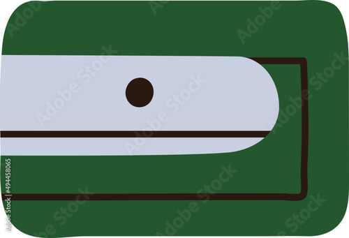 Green Sharpener Colored Illustration