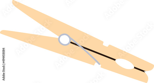 Clothes Pin Colored Illustration
