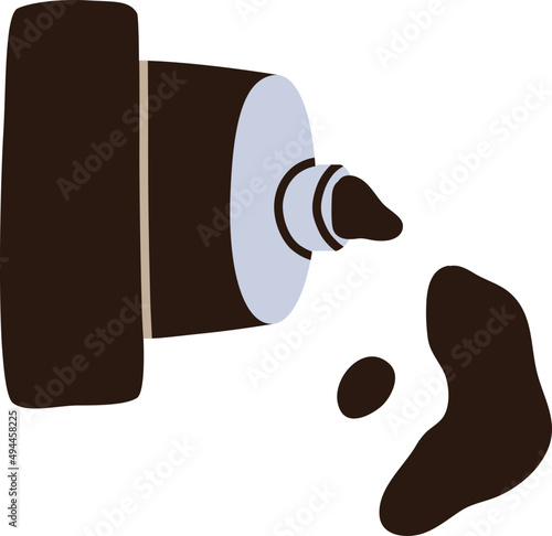 Paint Tube Colored Illustration