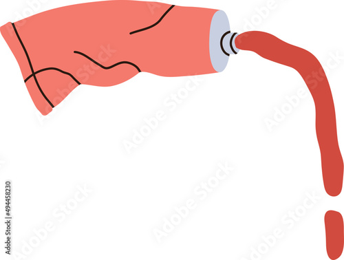Bright Paint Tube Colored Illustration