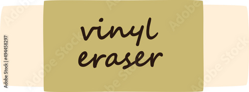 Vinyl Eraser Colored Illustration