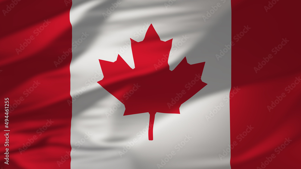 4K animation of the waving flag of Canada 4K animation of the waving flag of Canada