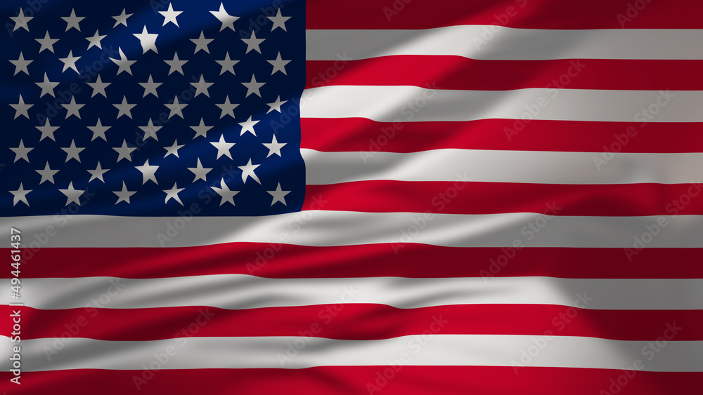 4K animation of the waving flag of the USA 4K animation of the waving flag of the USA