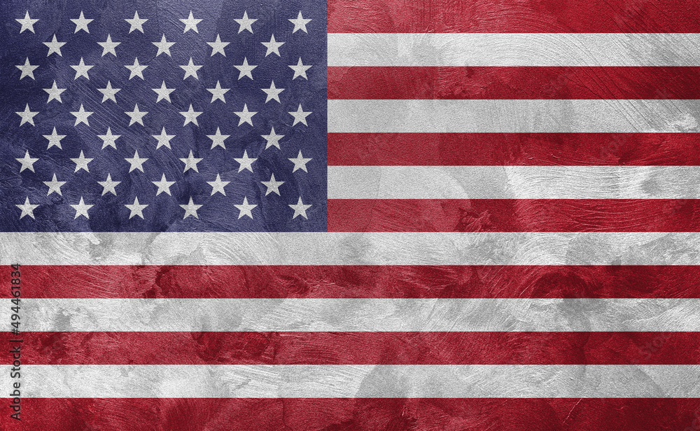Naklejka premium Textured photo of the flag of United States of America.