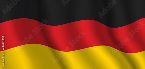 Germany flag horizontal background. Germany flag vector banner with copy space.