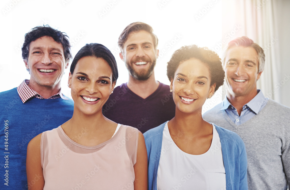 TEAM- Together everyone achieves more. Cropped portrait of a diverse business team. TEAM- Together everyone achieves more. Cropped portrait of a diverse business team.