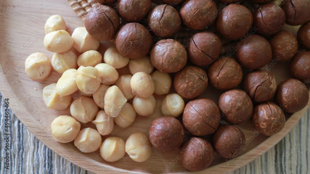 Organic Macadamia nut. macadamia nuts are cracked and baked to taste extremely delicious superfood fresh natural shelled unsalted raw macadamia and healthy food concept Organic Macadamia nut. macadamia nuts are cracked and baked to taste extremely delicious superfood fresh natural shelled unsalted raw macadamia and healthy food concept