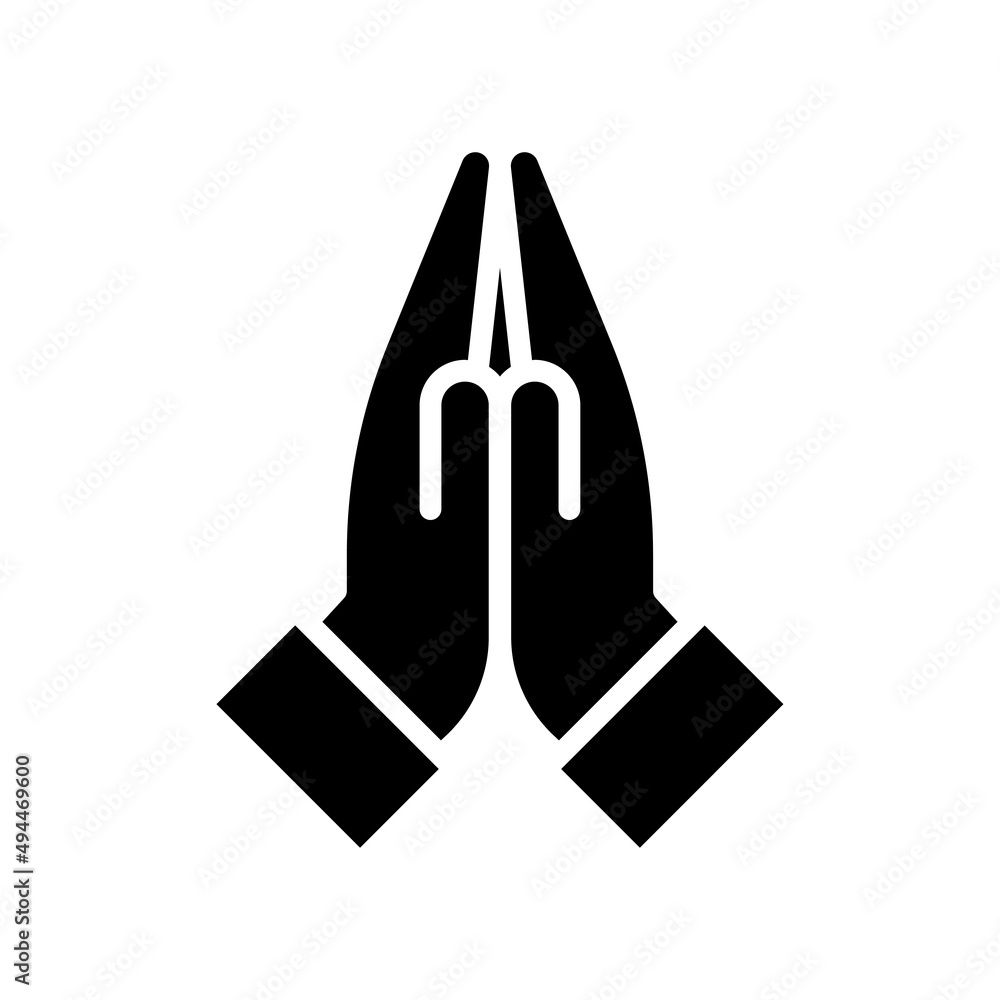 Pray vector Solid Icon Design illustration. Easter Symbol on White background EPS 10 File